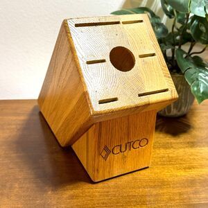Cutco Galley Set Solid Oak Wood Block 7 Slot Knife HOLDER ONLY Retail $188